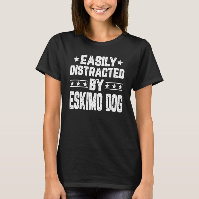 Enkelt fördelad på eskimo-Hund T Shirt (Framsida)