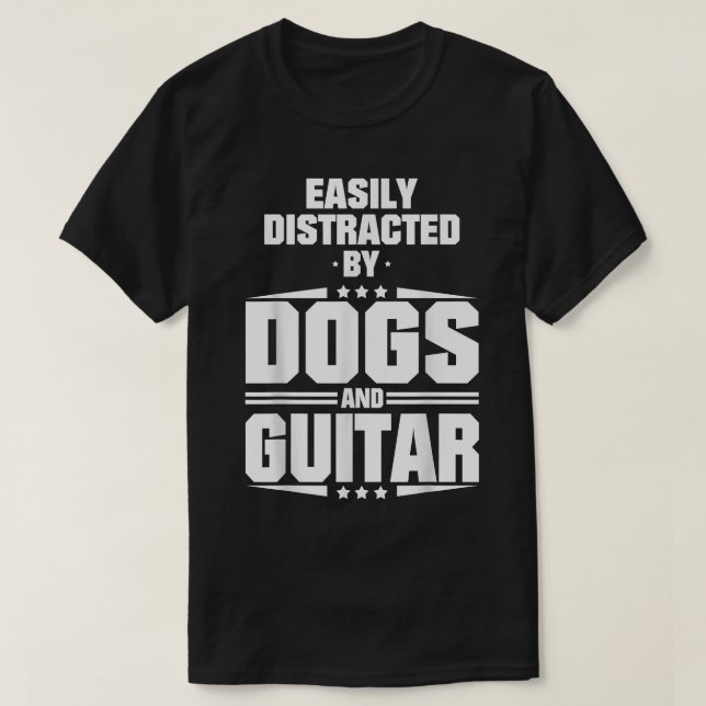 Enkelt fördelat av Hundar och Guitar 661 T Shirt (Design framsida)