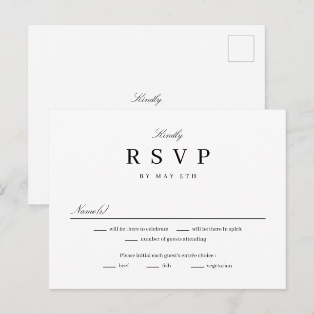 Enkelt Förenade REDIGERBARA FÄRGSVAR Svarskort Vykort (Fram/baksida)