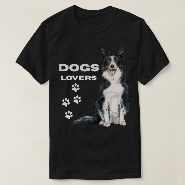 enkelt formspråk för hundälskare  t shirt (Design framsida)