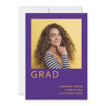 Enkelt foto 2022 Studenten Lila-meddelande