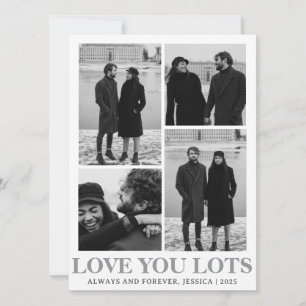 Enkelt foto av Elegant Kärlek valentines day par 4 Julkort