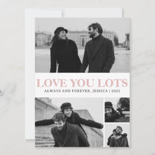 Enkelt foto av Elegant Kärlek valentines day par 4 Julkort