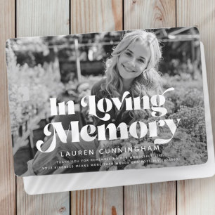Enkelt foto av Vintagen Memorial Funeral Tack Kort
