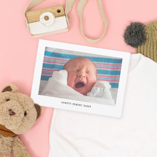 Enkelt foto Birth Meddelande