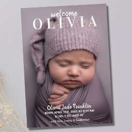 Enkelt foto-Elegant Baby Meddelande