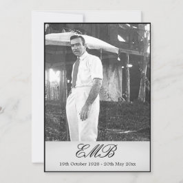 Enkelt foto för funktionellt minnesmärke inbjudningar