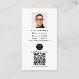 Enkelt foto för professionell av QR-kod i gods Visitkort