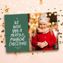 Enkelt foto för roligt God jul träd