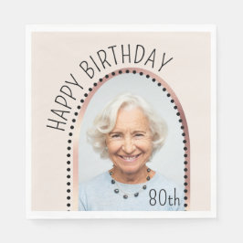 Enkelt foto från Chicen 80:e födelsedagen Ro Guld Pappersservett