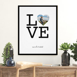 Enkelt foto från Kärlek i Heart Script Namn Poster