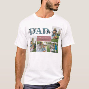 Enkelt foto med bästa Pappa någonsin Fars dag Papp T Shirt