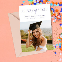 Enkelt foto Studenten-meddelande blått 2023 Meddelande