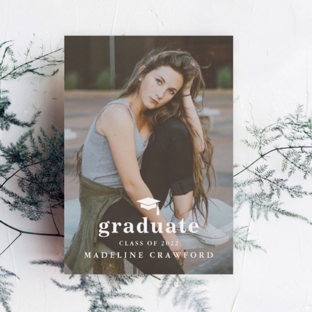 Enkelt foto till Studenten Inbjudningar (Skapare uppladdad)