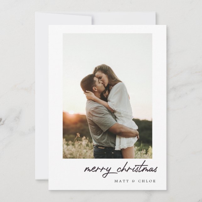 Enkelt fotokort för God jul Julkort (Framsida)