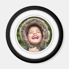 Enkelt fotomall i ramcirkel magnet