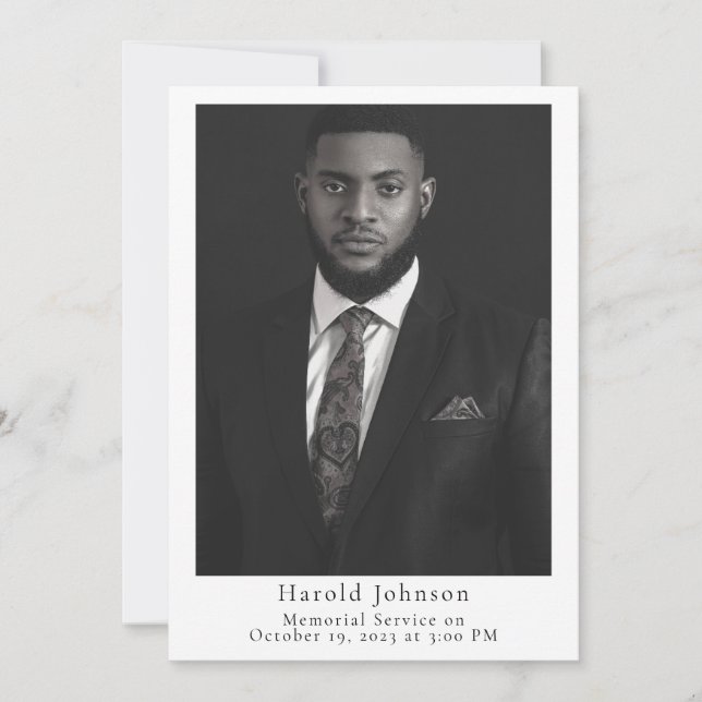 Enkelt fotomeddelande inbjudningar (Framsida)