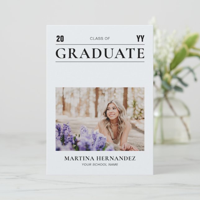 Enkelt fotomeddelande om Grått Studenten Meddelande (Stående Fram)