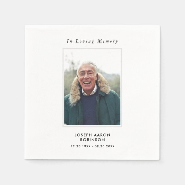 Enkelt funktionsfotosympatiminne pappersservett (Framsidan)