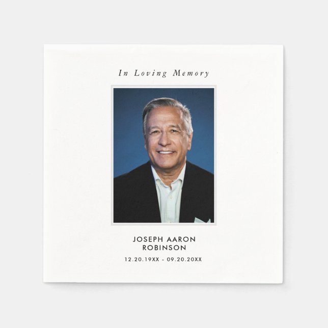 Enkelt funktionsfotosympatiminne pappersservett (Framsidan)