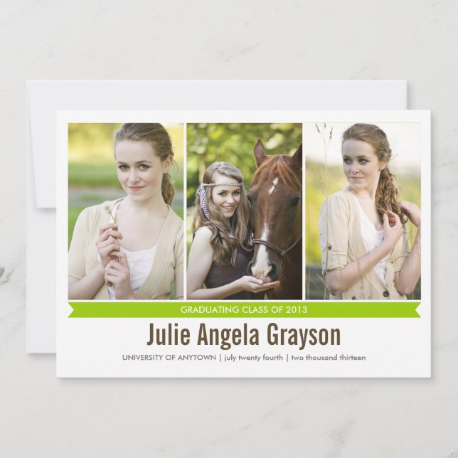 Enkelt Genius 4 Photo Studenten-meddelande Inbjudningar (Framsida)