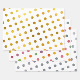 Enkelt, gigantiskt, flerfärgat Polka dots