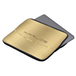 Enkelt, glansigt faux guld-design laptop fodral