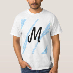 Enkelt glitter monogram bakomkastning i personlig t shirt