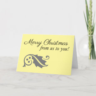 Enkelt "God jul från oss till dig!" Kort