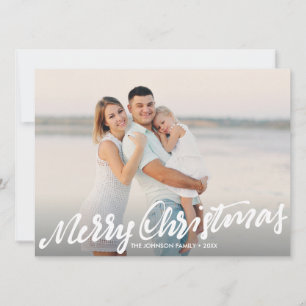 Enkelt God jul Fullt Photo   Vit Kort