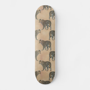 Enkelt Golden Leopard Animal Mönster Mini Skateboard Bräda 18,5 Cm