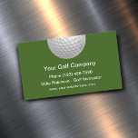 Enkelt golfsporttema magnetiska visitkort<br><div class="desc">Affärskort magneter för ett golfföretag designat med en golfbild i boll och enkel 4-linjelayout som du kan anpassa onlinen. Fungerar för en golfinstruktör som gör golflektioner,  en golfvagnsförsäljare eller golfträning.</div>