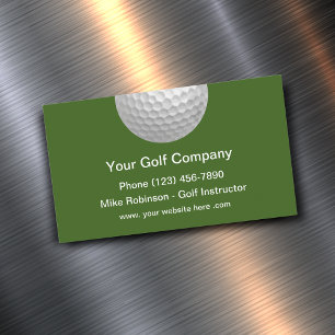 Enkelt golfsporttema magnetiska visitkort