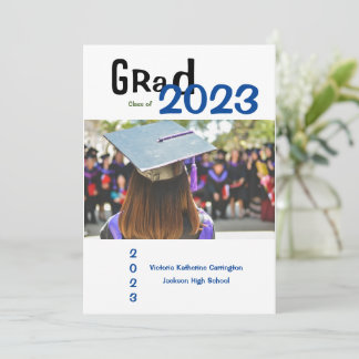 Enkelt GRAD Foto Namn-år Studenten Meddelande