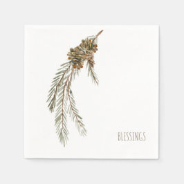 Enkelt Gräs Cones Blessings Thanksgiving Cocktail Pappersservett