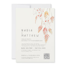 Enkelt gräs och bär faller skiss till bröllop