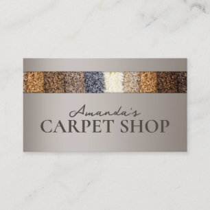 Enkelt Grått Carpet Shop-kort Visitkort