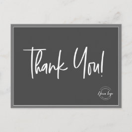 Enkelt grått Logotyp för White Company - Anpassat  Vykort