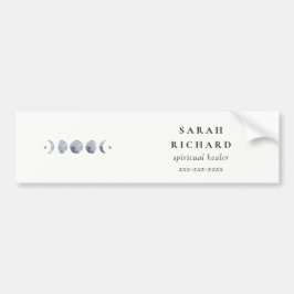 Enkelt Grått Lunar Celestial Måne Phase Watercolor Bildekal