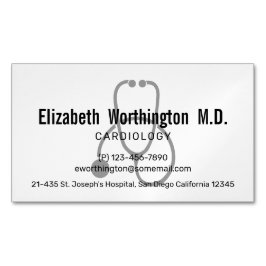 Enkelt Grått Nursing Stethoscope Magnetiska Visitkort