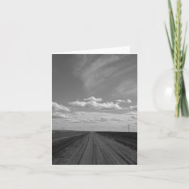 Enkelt Grått Prairie Road-registrerat gratulations Kort
