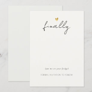 Enkelt Grått-typografi för Elegant Guld Inbjudningar