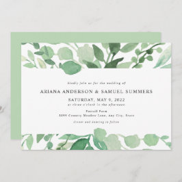 Enkelt Grey bröllop 4197 Inbjudningar