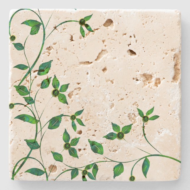 Enkelt grönt underlägg sten (Framsidan)