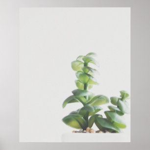 Enkelt grönt växtMinimalistfoto Poster