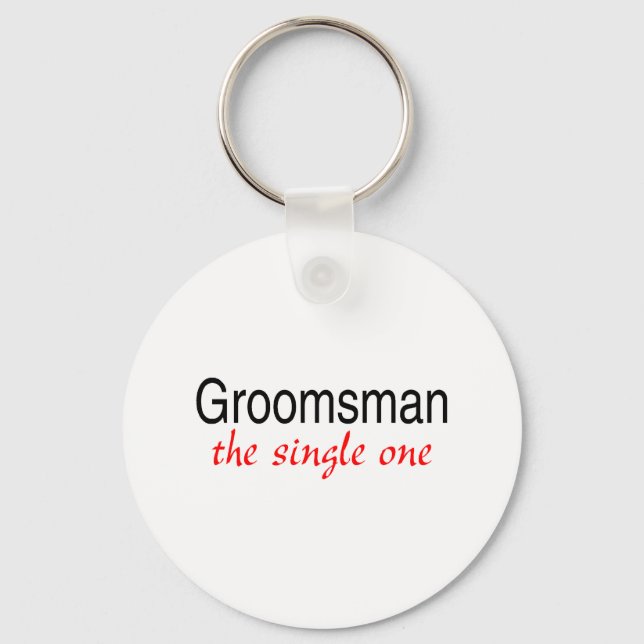 Enkelt Groomsman Nyckelring (Framsida)