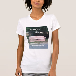 Enkelt grundläggande kvinna för divan t-skjorta tee shirt