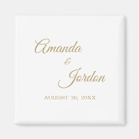 Enkelt Guld Calligraphy Magnet