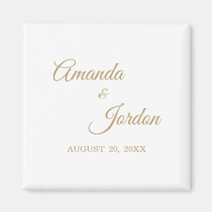 Enkelt Guld Calligraphy Magnet