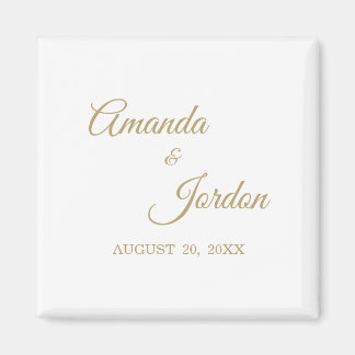 Enkelt Guld Calligraphy Magnet